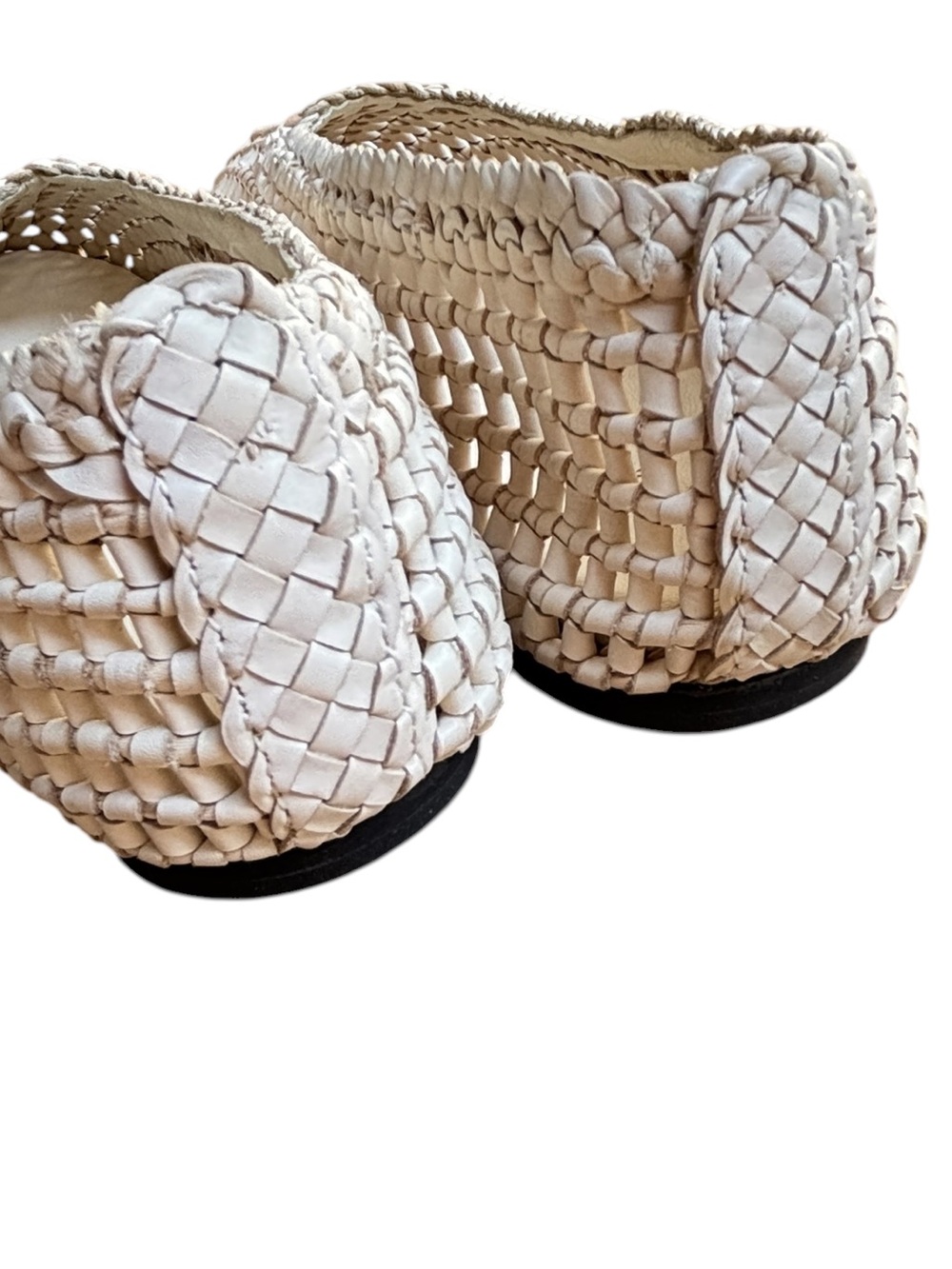 St. Agni Tofu Leather Woven Basket Macrame Ballet Flats Shoes 39 (US 8) - Picture 4 of 12